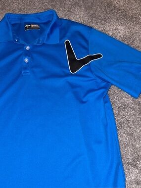 Mens Blue Callaway Performance Short Sleeve Polo Golf Shirt Size L MSRP $65